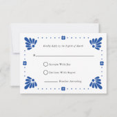 Talavera Mexican Wedding RSVP Kaart (Voorkant)