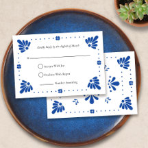 Talavera Mexican Wedding RSVP Kaart