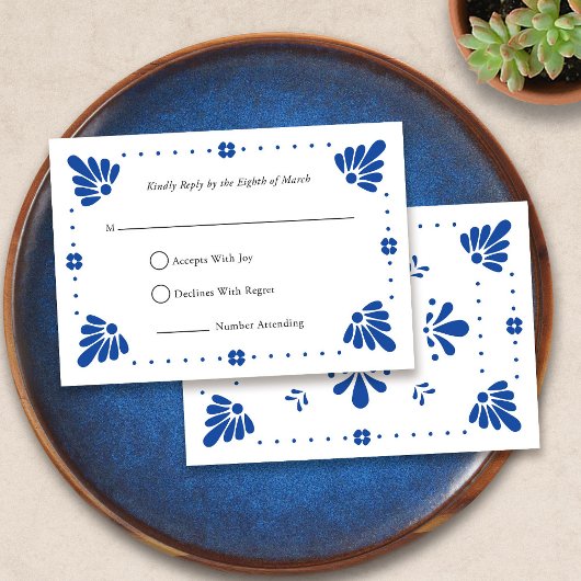 Talavera Mexican Wedding RSVP Kaart