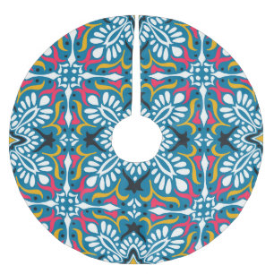 Talavera Mozaïek: Multicultureel naadloos behang. Kerstboom Rok