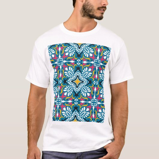 Talavera Mozaïek: Multicultureel naadloos behang. T-shirt (Voorkant)