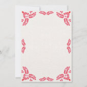 Talavera Orange Floral Minimalist Spanish Wedding Kaart (Achterkant)