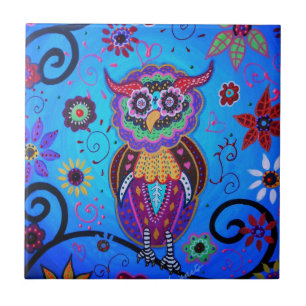 Talavera Owl Mexicaans schilderen Tegeltje