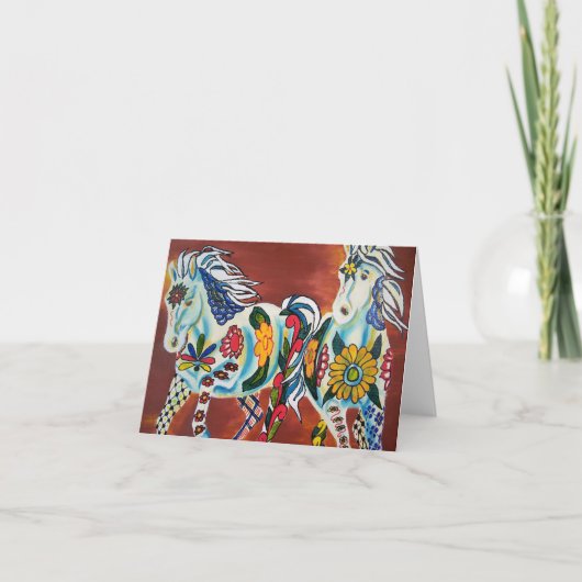 Talavera Paarden Notecard Kaart (Voorkant)