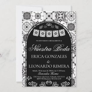Talavera Papel Picado Spaans Huwelijk Kaart
