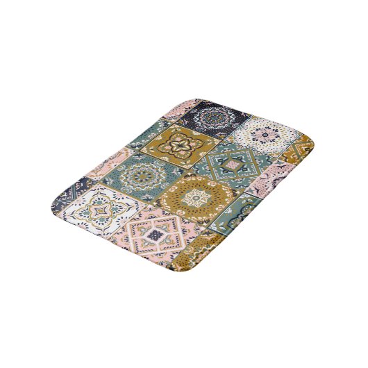 Talavera: Patchwork, een etnisch mozaïek. Badmat (Gekanteld)