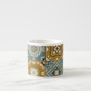 Talavera: Patchwork, een etnisch mozaïek. Espresso Kop