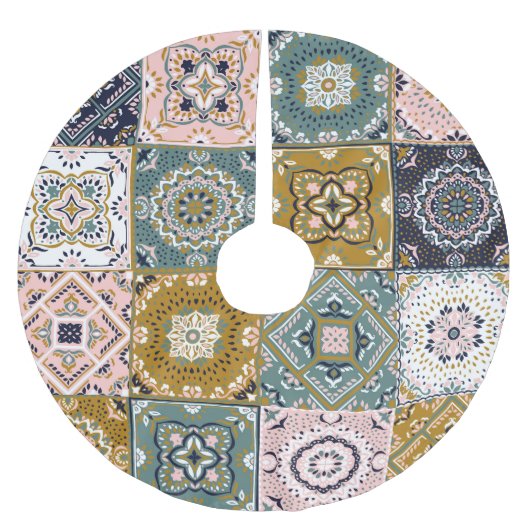 Talavera: Patchwork, een etnisch mozaïek. Kerstboom Rok (Voorkant)