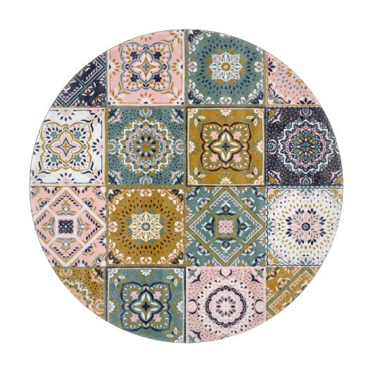 Talavera: Patchwork, een etnisch mozaïek. Snijplank (Voorkant)