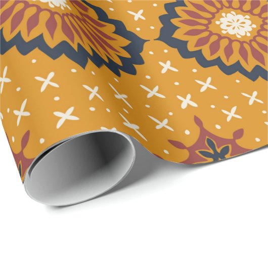 Talavera-patroon. Azulejos portugal. Turkse ornam Cadeaupapier (Rol Hoek)