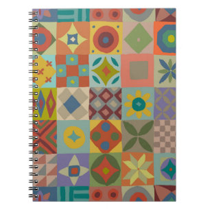 Talavera-patroon. Indische lappendeken. Turkse naa Notitieboek