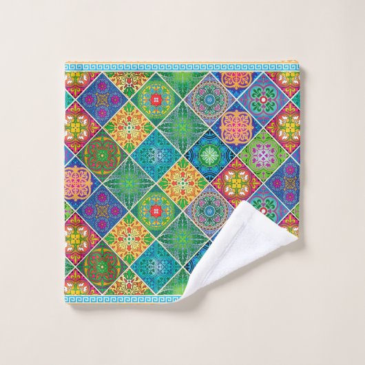 Talavera Pattern-2 Towel Bad Handdoek (Wasdoekje)
