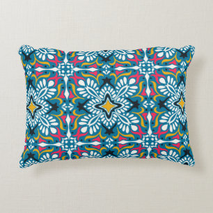 Talavera pattern. Indian patchwork. Azulejos Accent Kussen
