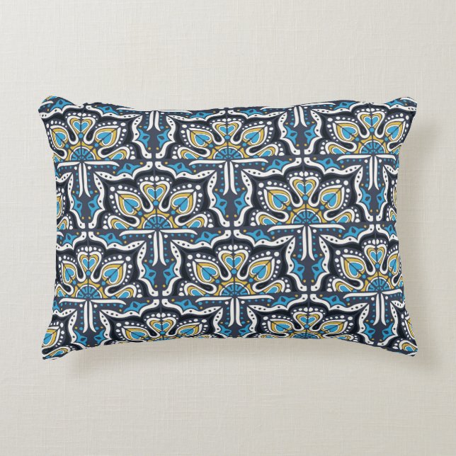 Talavera pattern. Indian patchwork. Azulejos Accent Kussen (Voorkant)