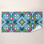 Talavera pattern. Indian patchwork. Azulejos Badhanddoek (Badhanddoek)