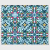Talavera pattern. Indian patchwork. Azulejos Cadeaupapier (Vlak)