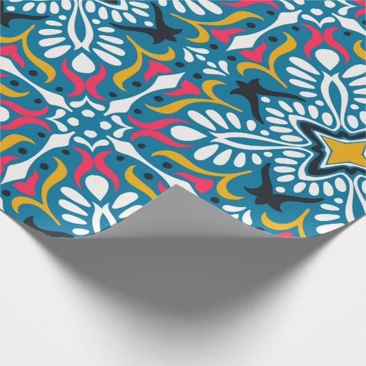 Talavera pattern. Indian patchwork. Azulejos Cadeaupapier (Hoek)