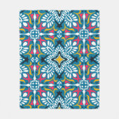 Talavera pattern. Indian patchwork. Azulejos Fleece Deken (Voorkant)