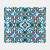 Talavera pattern. Indian patchwork. Azulejos Fleece Deken (Voorkant (Horizontaal))