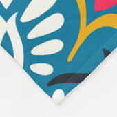 Talavera pattern. Indian patchwork. Azulejos Fleece Deken (Hoek)