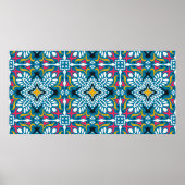 Talavera pattern. Indian patchwork. Azulejos Poster (Voorkant)