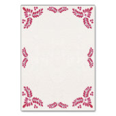 Talavera Red Floral Minimalist Spanish Wedding Kaart (Achterkant)