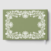 Talavera sage green Mexican wedding Gastenboek (Achterkant)