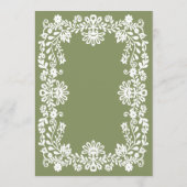 Talavera sage green Mexican wedding Kaart (Achterkant)