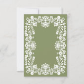 Talavera sage green Mexican wedding RSVP Kaartje (Achterkant)