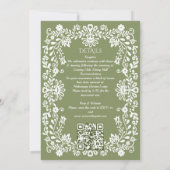 Talavera salie groen Mexicaanse bruiloft Kaart (Achterkant)