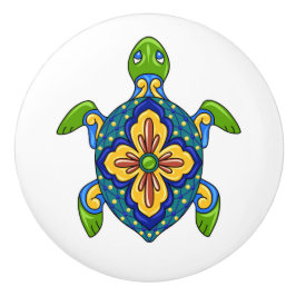 Talavera Schildpad Keramische Lade Knop