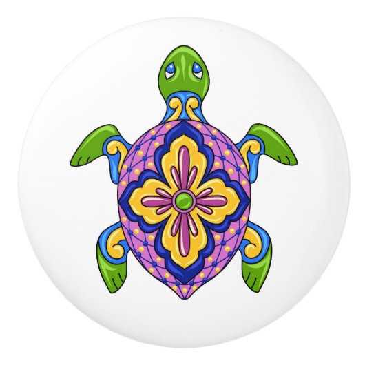 Talavera Schildpad Keramische Lade Knop (Voorkant)