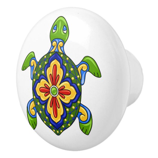 Talavera Schildpad Keramische Lade Knop (Rechts)