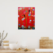 talavera skull DIA DE LOS MUERTOS Poster (Keuken)