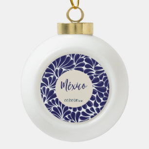 Talavera Snowflake Framed Ornament