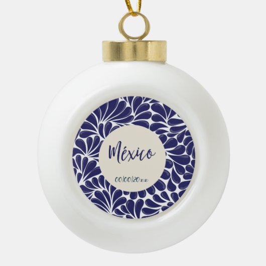 Talavera Snowflake Framed Ornament (Voorkant)