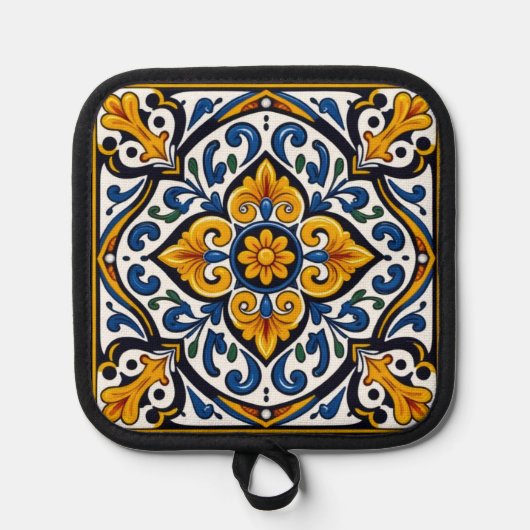 Talavera-Spaans Tegel Pannenlap (Voorkant)