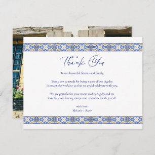 Talavera Spaanse Mexicaanse bruiloft Foto bedankt