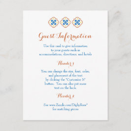 Talavera Spaanse tapijtkaart Informatiekaartje