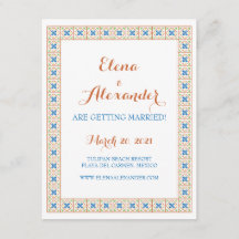 Talavera Spaanse tegel Save the Date