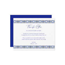 Talavera Spanish Blue Mexican Wedding Bedankt