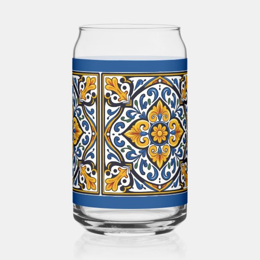Talavera Spanish Tile Blikvorm Glas (Achterkant)