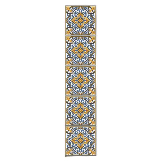 Talavera Spanish Tile Korte Tafelloper (Voorkant)