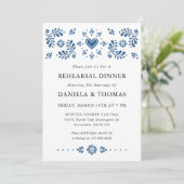 Talavera stijl Mexicaanse repetitie diner uitnodig Kaart (Staand voorkant)