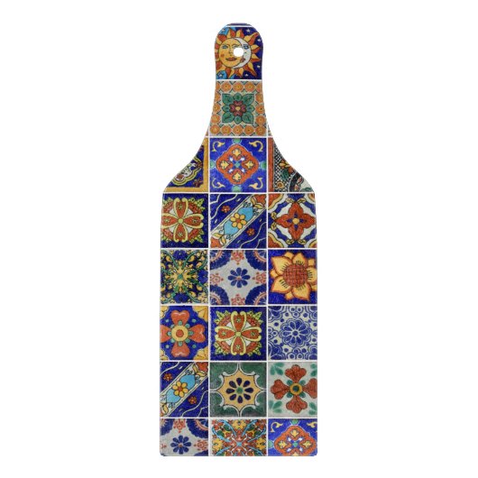 Talavera Tegel Afbeelding Southwest Style Glass Pa Snijplank (Voorkant)