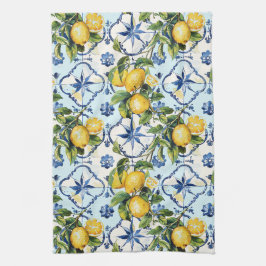 Talavera Tegel All-over print citroenen Theedoek