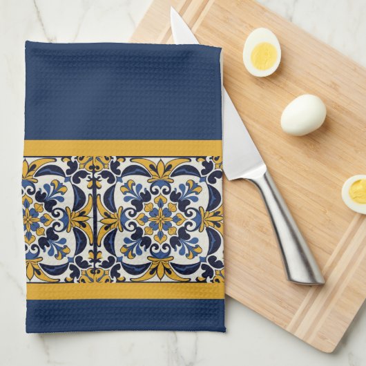 Talavera Tegel Cinco Theedoek (Quarter Fold)