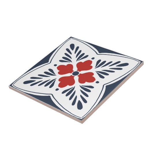 Talavera tegel geïnspireerd tegeltje (Zijkant)