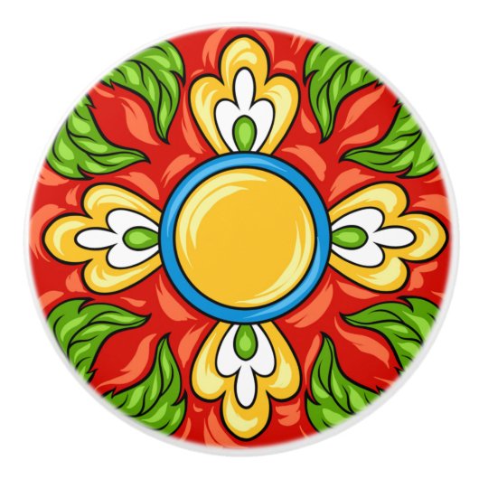 Talavera Tegel keramische ladeknop Keramische Knop (Voorkant)