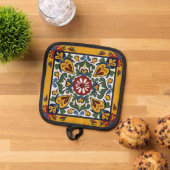 Talavera-tegel met harten pannenlap (Top down)